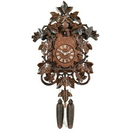 River City Clocks Eight Day Cuckoo Clock with Hand-carved Vines and Leaves