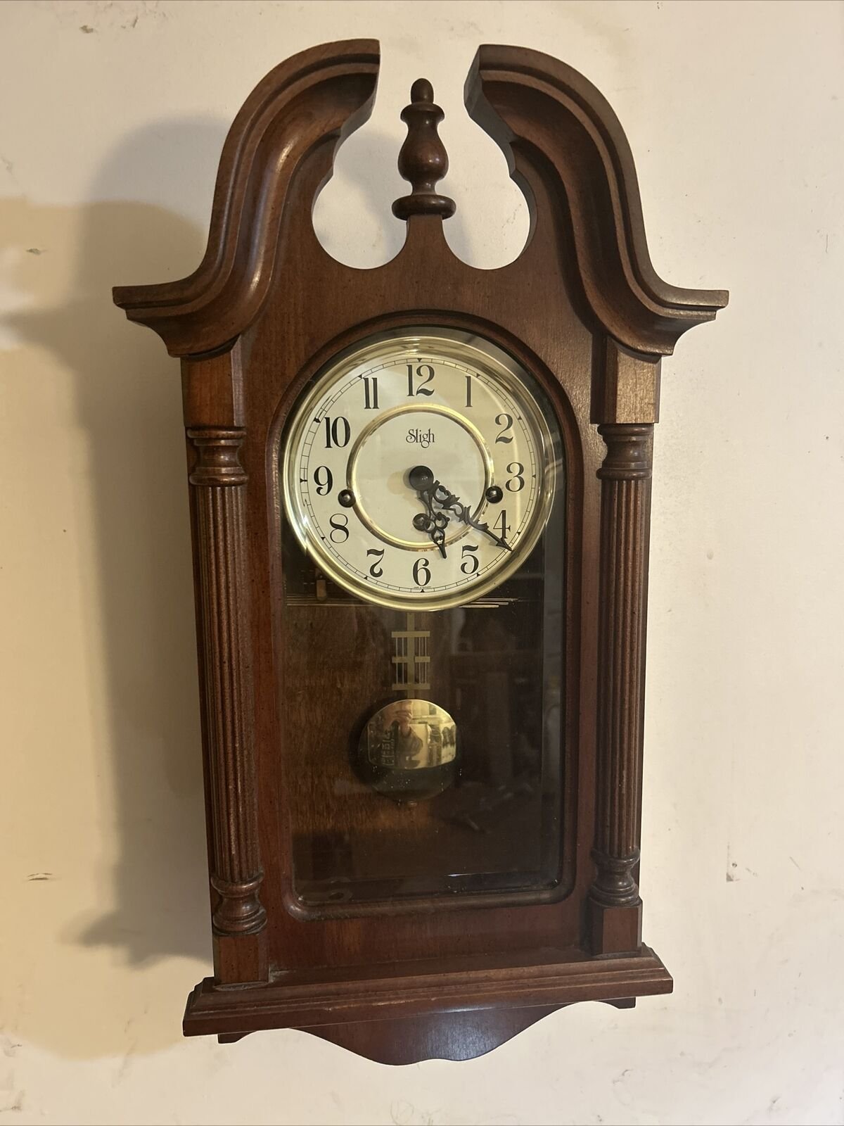 Sligh Triple Chime Three Melody Chime Wall Clock 8-Day, Key-wind U797-1-AN 3110