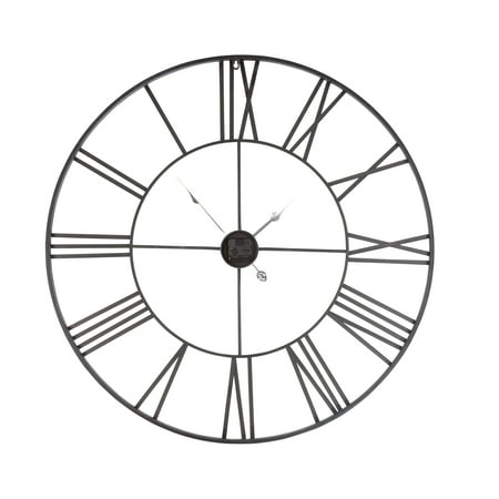 Solange Analog Round Metal Wall Clock - 36 Light Gray