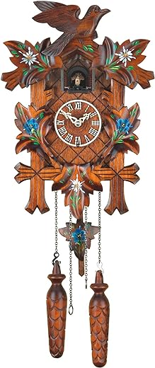 Trenkle Quartz Cuckoo Clock 5-Leaves, Bird