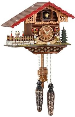 Trenkle Quartz Cuckoo Clock Swiss House with Music, Turning Dancers TU 457 QMT