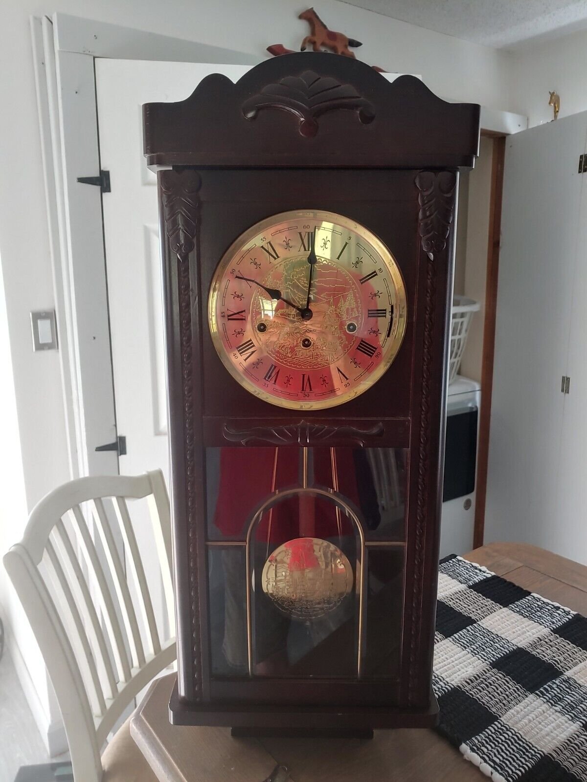 Triple Chime Three Melody Wall Clock 8-Day Made in Germany