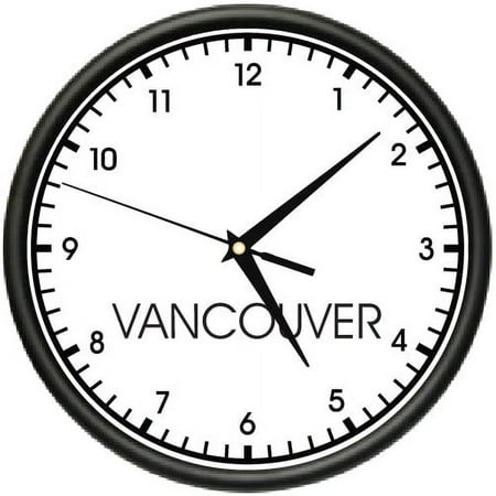 VANCOUVER TIME Wall Clock world time zone clock office business