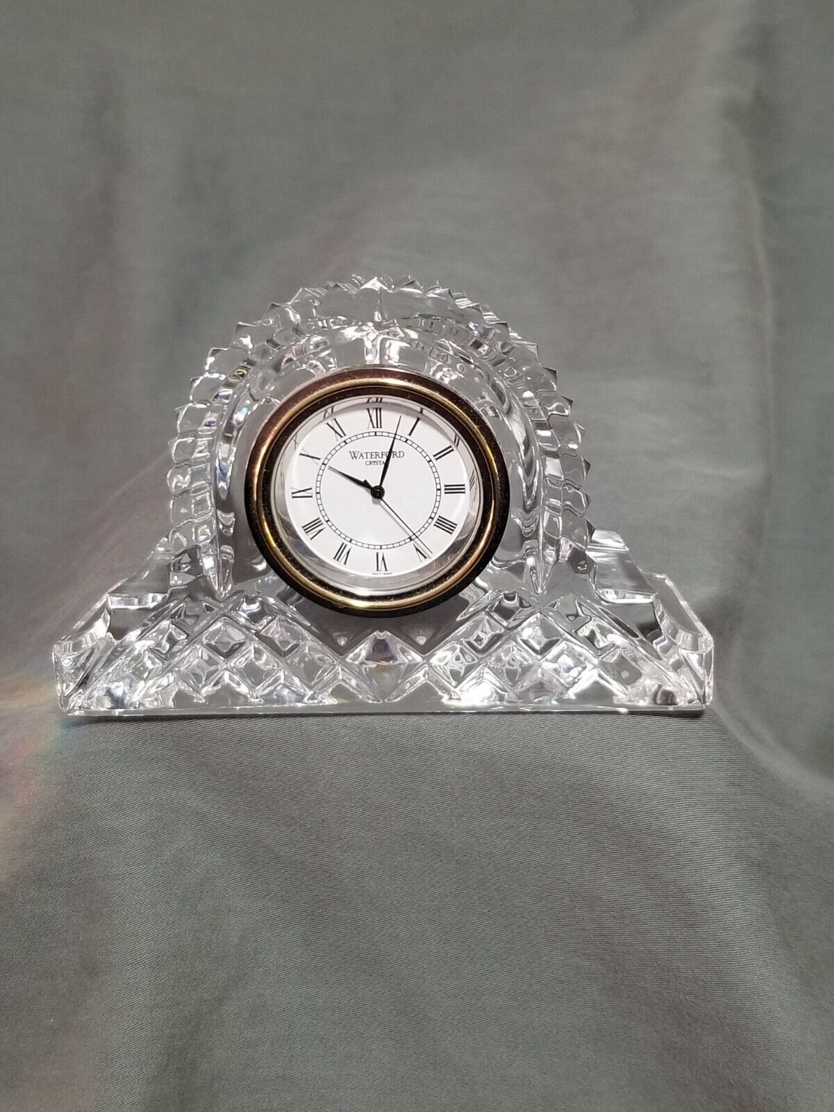 Vintage Waterford Crystal Small Desk Clock Signed by the Artist