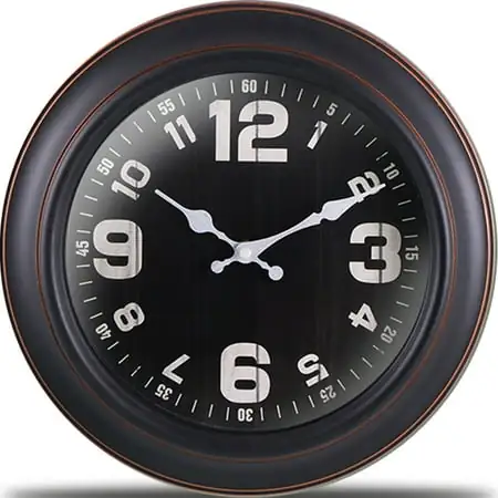 VOCOO 12 Inches Retro Wall Clock, Silent Non Ticking Battery Operated Movement, Easy to Read, Home/Wall Decor Black