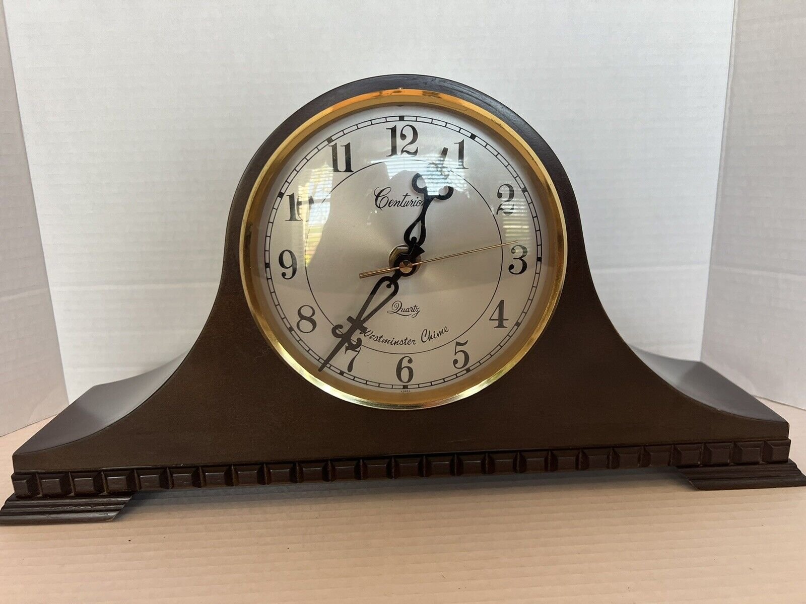 VTG Centurion Westminster Chime Wooden Mantle Clock Good Condition, READ DESCR.