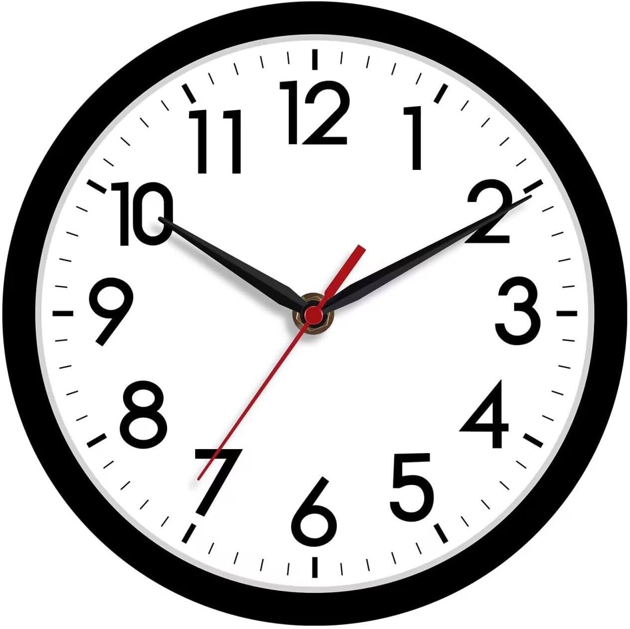 Wall Clock, Modern Small Wall Clocks Battery Operated 8 Inch, Silent Non-Ticking