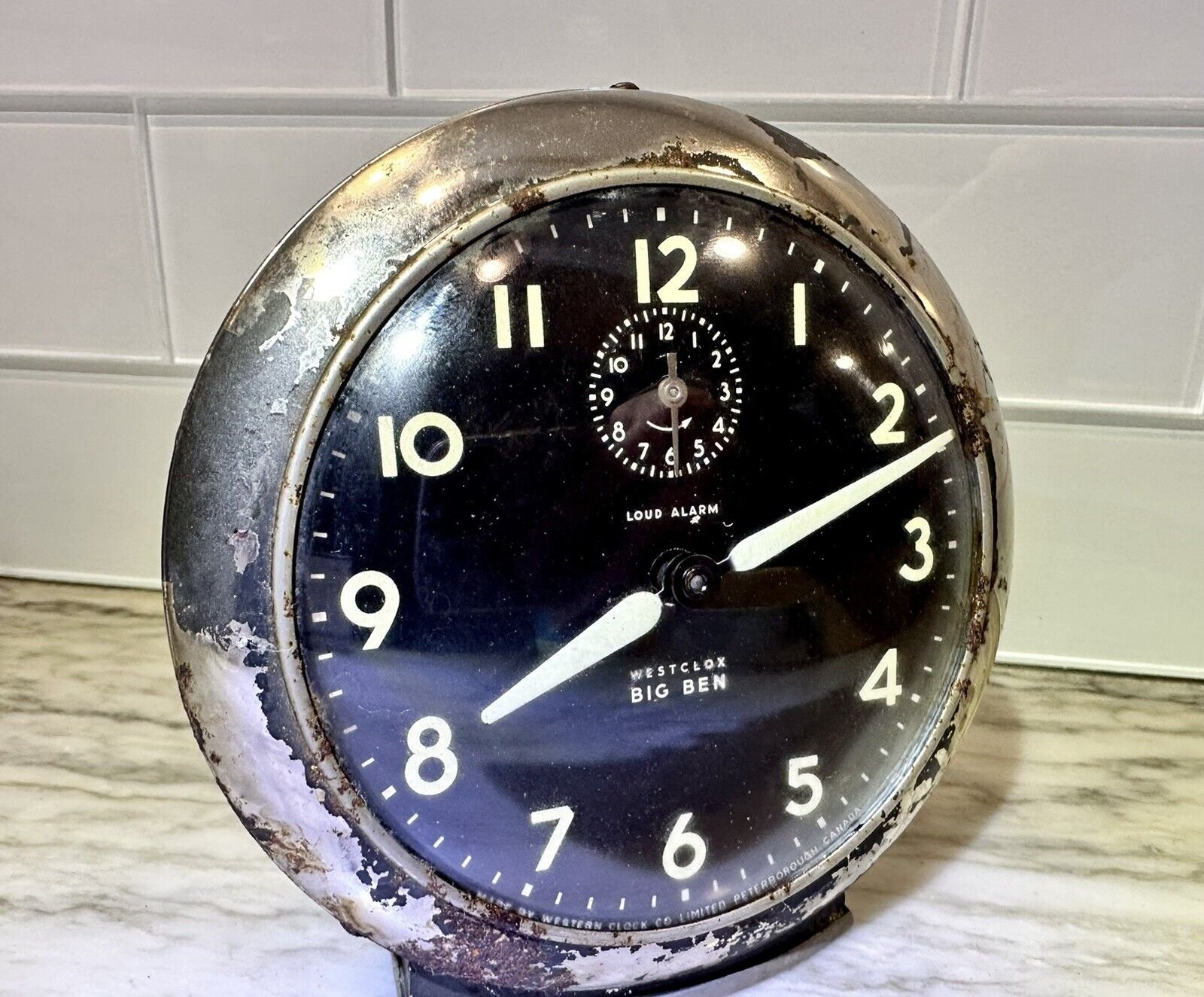 Westclox Big Ben Loud Alarm Clock - Made in Canada Industrial Decor - Vintage