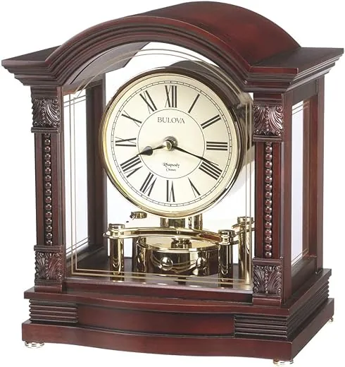 Bulova B1987 Bardwell Clock, Antique Walnut