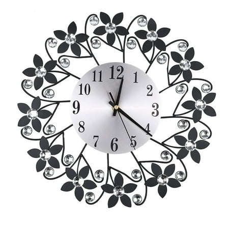 XCVBTZQG Crash 4 Timer Title Boxing Timer - round Timer Productivity Timer Clock Wrought Iron Diamond Fashion Wall Clock Bedroom Silent Metal Wall Clock Decor