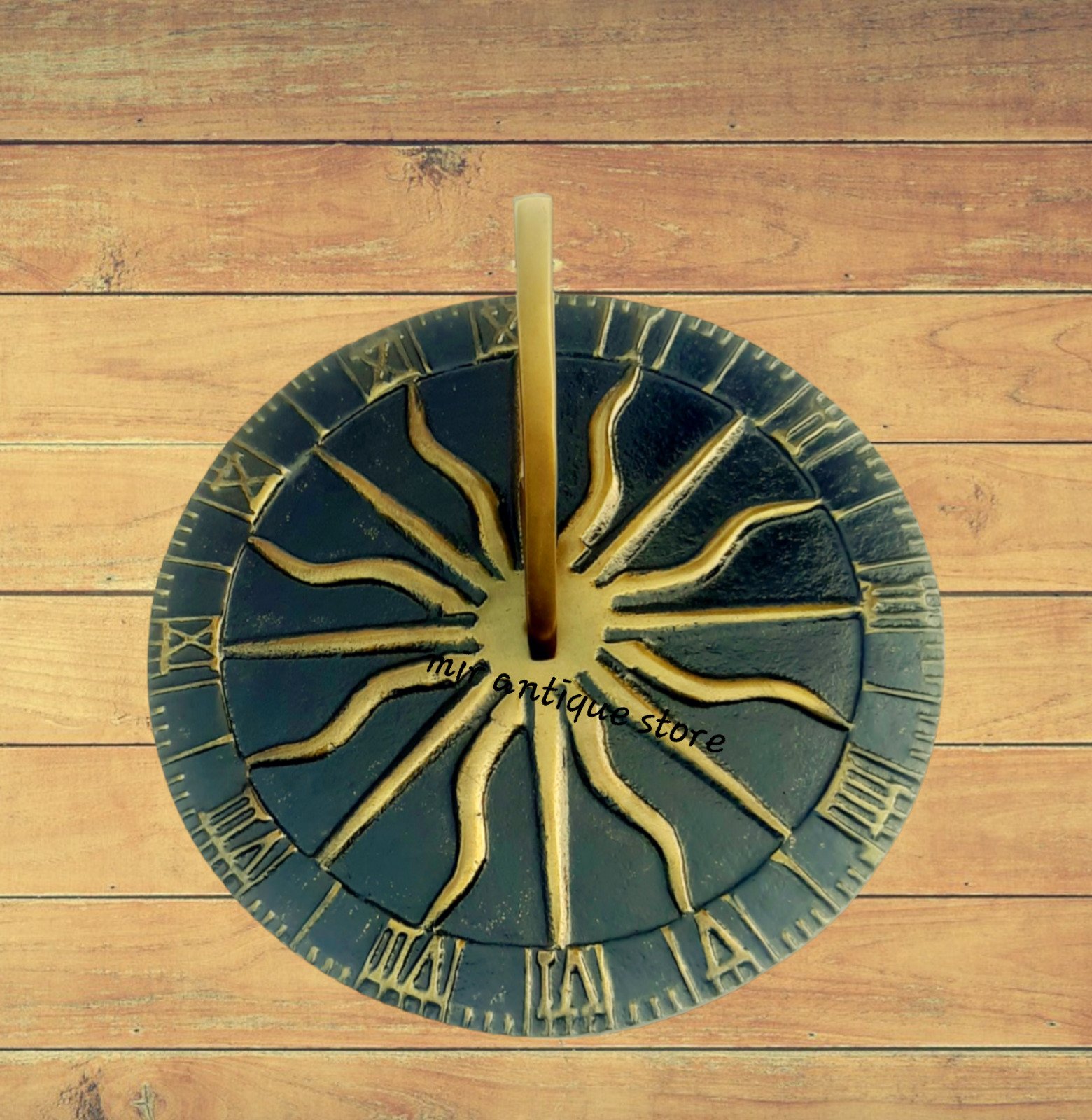 10'' Garden Sundial Nautical Antique Vintage Sundial Clock Roman Numerals Decor