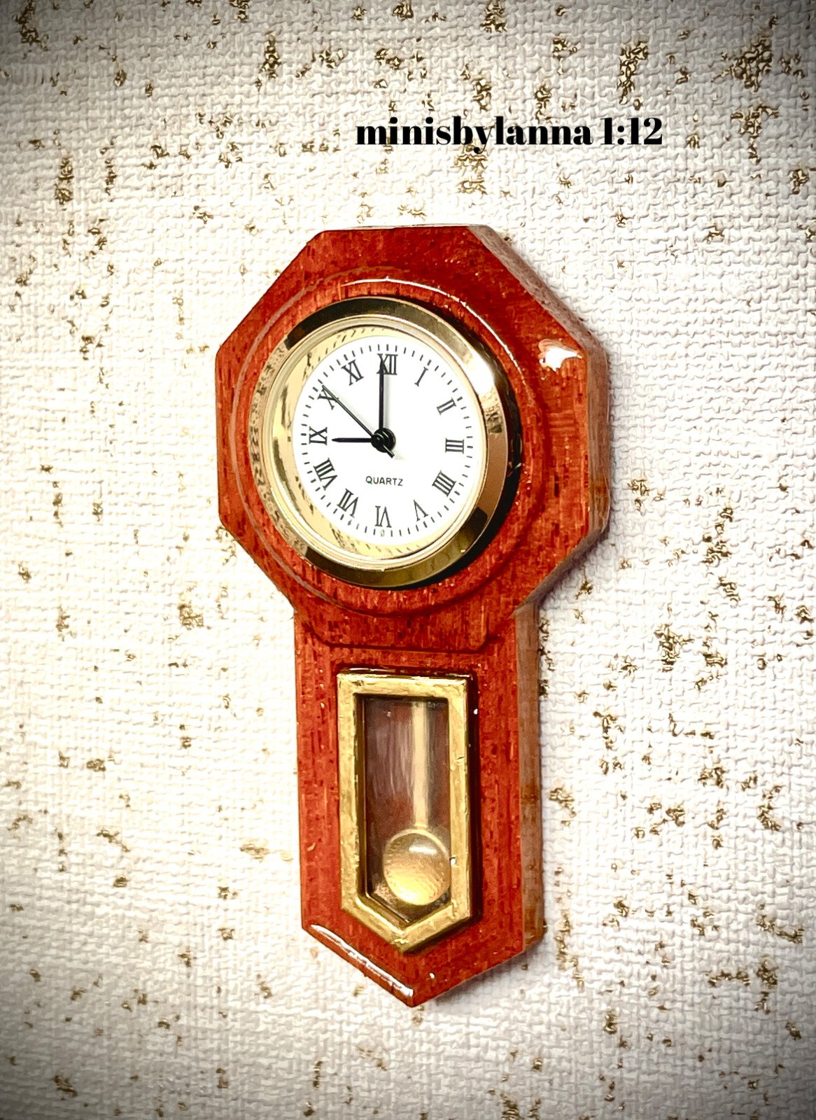1:12 Dollhouse miniature wooden American regulator wall working clock - various