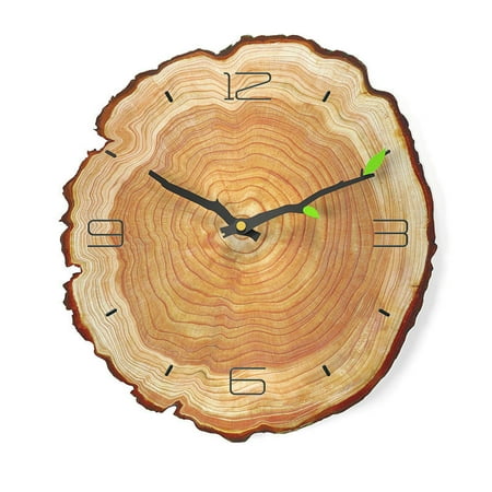 12 Inch Vintage Wooden Wall Clock Home Wall Decor Silent Clock Design Art Hanging Ornament Living Room Decoration