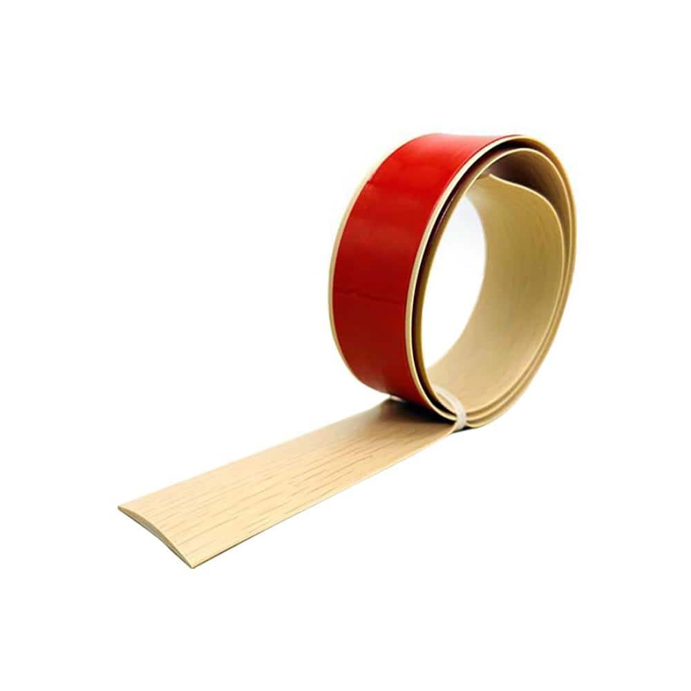 1.5 in. x 3.2 ft. Maple Wood Color Floor Transition Strip Self...