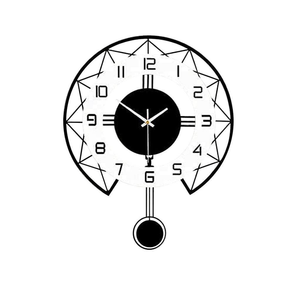 17 Inch Large Wall Clock for Living Room Decor Modern Silent Pendulum...