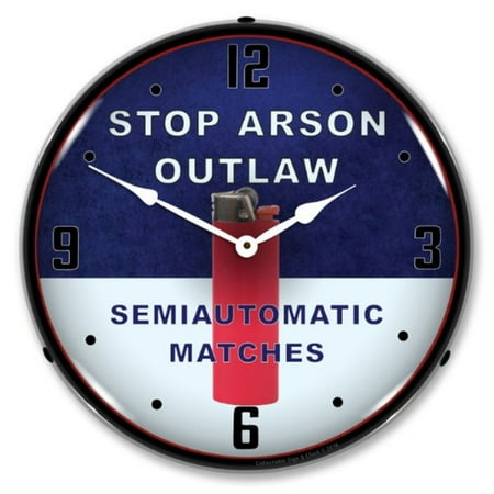 1807875 Stop Arson clock - Made in USA