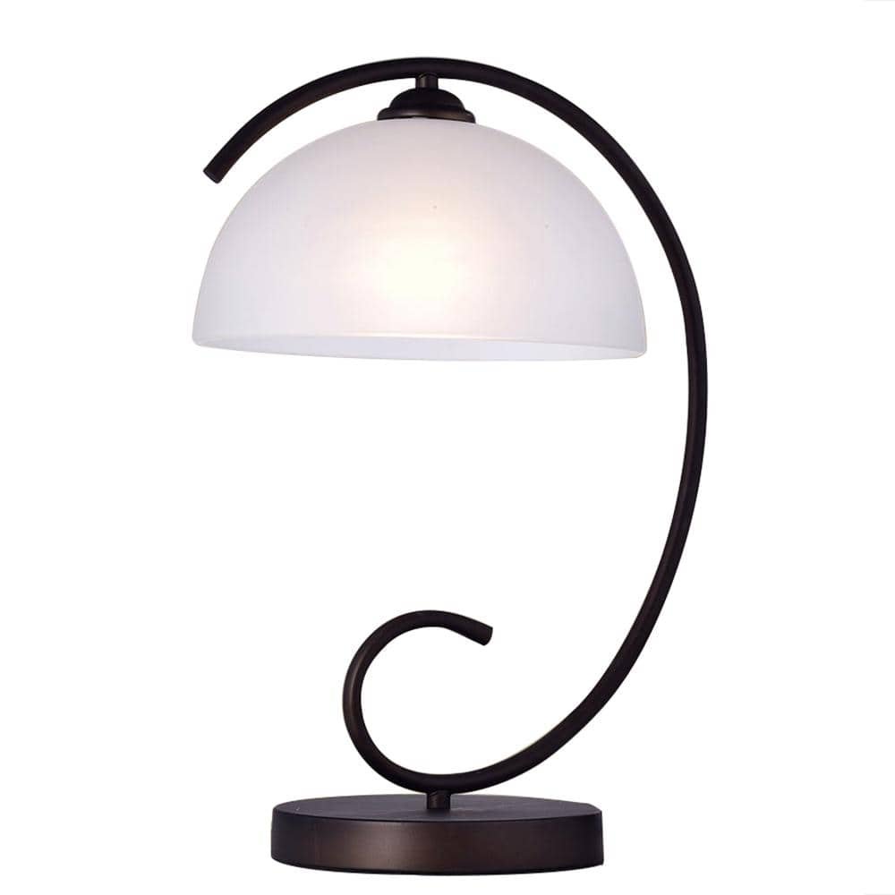 18 in. 1-Light Vittoria Indoor Black Finish Gooseneck Task and Reading Table...