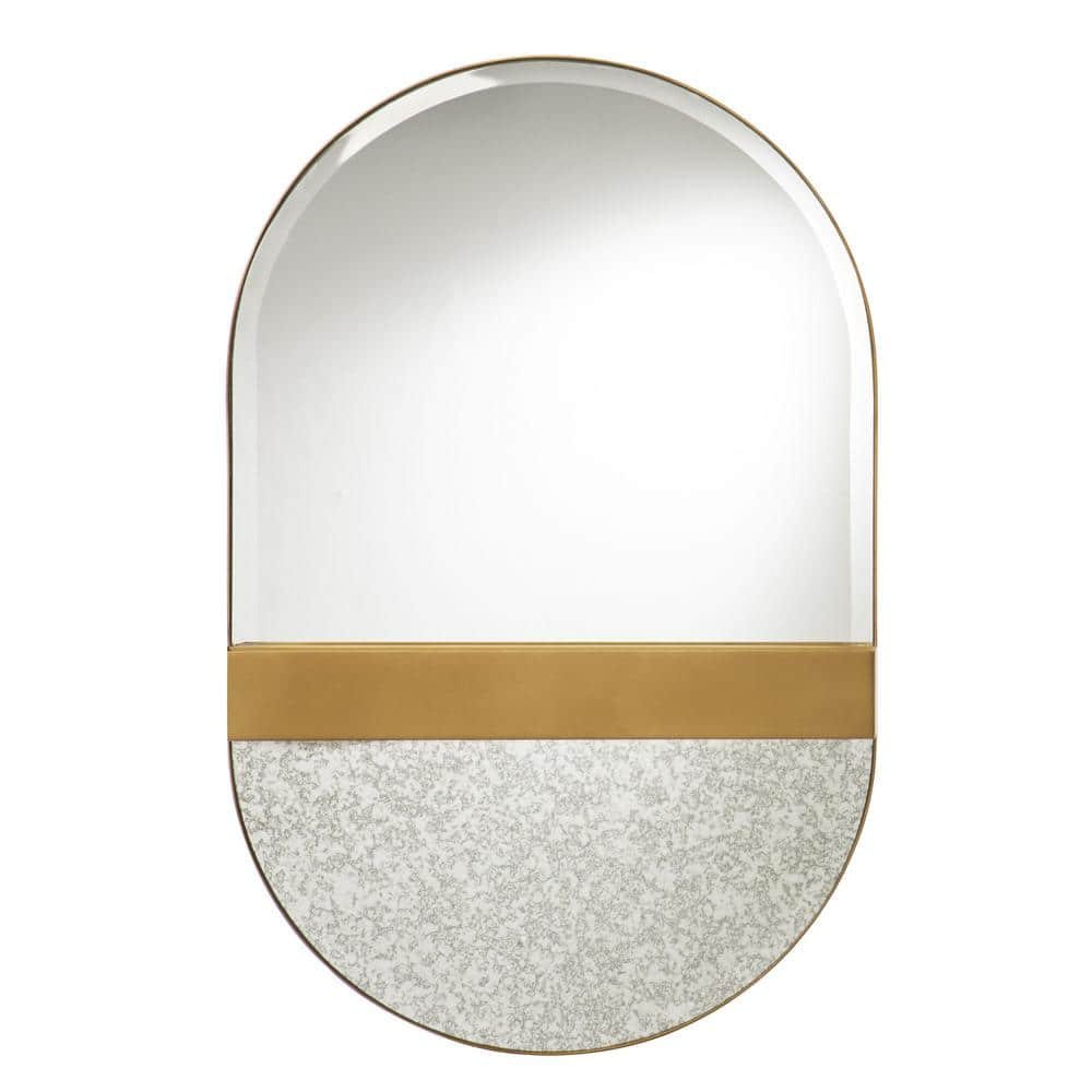 22 in. W x 34 in. H Oval Iron Framed Wall Mount...