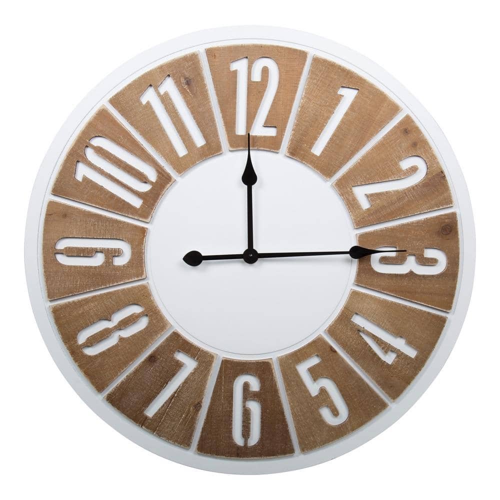 26.75 in. x 26.75 in. Beige Kiera Grace Round Modern Russel Decorative...