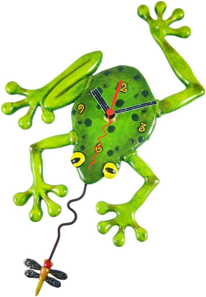 Allen Designs Frog Fly Pendulum Clock