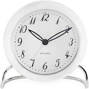 Arne Jacobsen LK Table Clock, 11cm, White