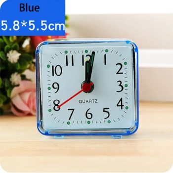 AURIGATE Small Battery Operated Analog Travel Alarm Clock Silent No Ticking, Lighted on Demand and Snooze, Beep Sounds, Gentle Wake, Ascending Alarm, Easy Set