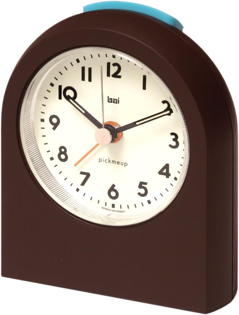 Bai 564.LA Pick-Me-Up Alarm Clock, Dark Brown