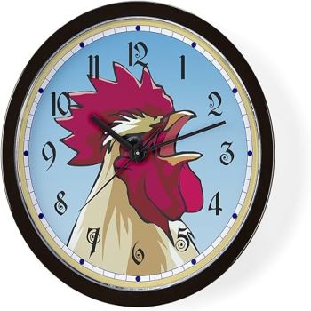 CafePress Crowing Rooster Unique Decorative 10 Wall Clock