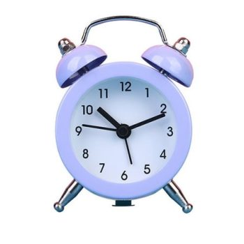 Ceise Classic Double Bell Mini Alarm Clock Quartz Movement Bedside Night Analog Clock