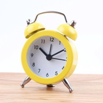 Classic Double Bell Alarm Clock Quartz Movement Bedside Nighttime Analog Clock