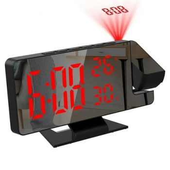 COCOTINA Digital LED Projection Alarm Clock Temperature Date Ceiling Snooze Project ,ж K4N4