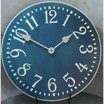 Colonial Blue Wall Clock | Beautiful Color, Silent Mechanism, Made in USA