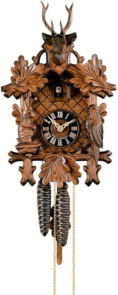 Cuckoo Clock 3-Leaves, Head of a Deer HO 1256/2