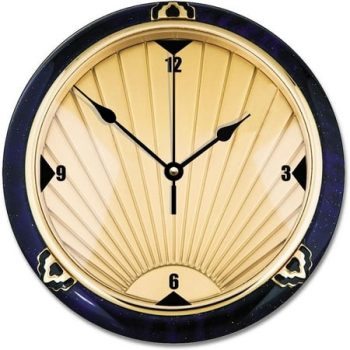 HElectQRIN Classic Art Deco Style Wall Clock Vintage Wooden Round Clocks Decor 15 Inch Battery Operated Large Decorative Silent Wood Hanging for Bedroom Living Room