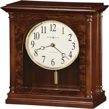 Howard Miller Lava Hot Springs Mantel Clock II 549-725 – Americana Cherry Home Decor with Quartz, Dual-Chime Movement and Volume Control