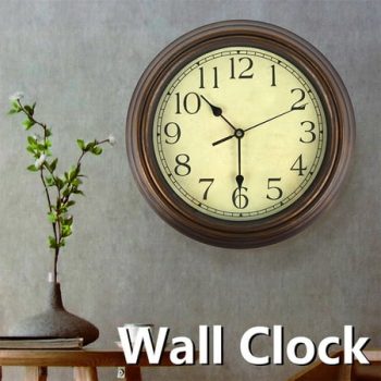 Pcapzz Wall Clock ,Non-Ticking Wall Clock,Large Retro Wall Clock Non Ticking Silent Clocks Living Room Kitchen Bedroom Home Office Decoration