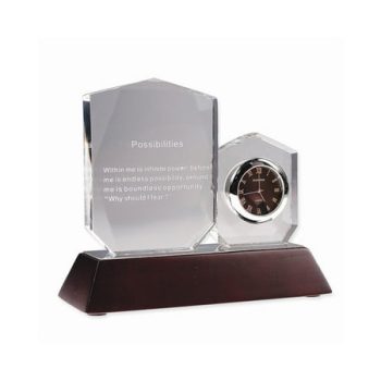 Possibilities Crystal Inspiration and Desk Clock