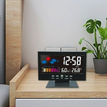 Projection Digital Alarm Clock for Bedroom Ceiling,Digital Clock Projector on Ceiling with Indoor/Outdoor Temperature Display, Dual Alarms, Colored Backligh