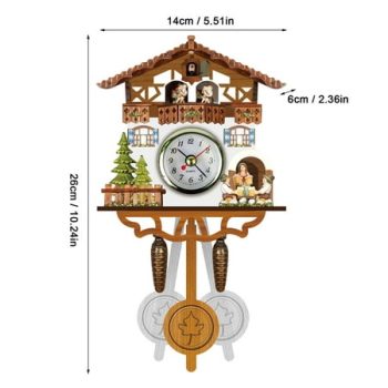 SIfdSeng Cuckoo Cuckoo Wall Clock Chime Alarm Clock Retro Clock Wooden Living Room Clock New Father to Be Gifts Grandpa Gifts for Fathers Day Happy Father's Day Decorations Black and Red