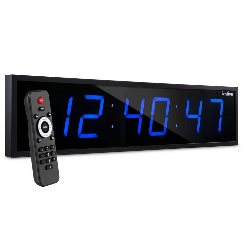 36 in. Large Digital Wall Clock, LED Digital Clock with Timer and...