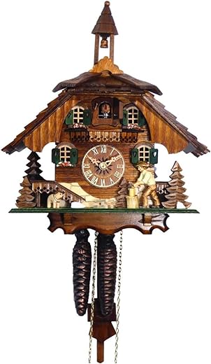 4441 Engstler Weight-Driven Cuckoo Clock-Full Size-12 H x 10.75