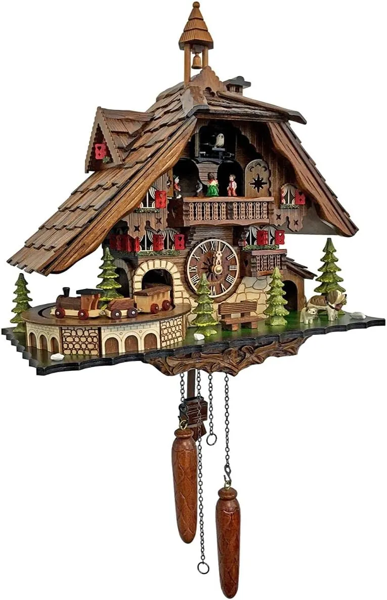 48110QMT ENGSTLER Battery-Operated Cuckoo Clock-Full Size, Multi