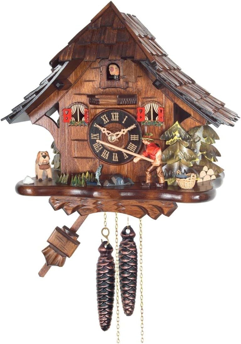 4929 Engstler Weight-Driven Cuckoo Clock-Full Size-10 H x 11