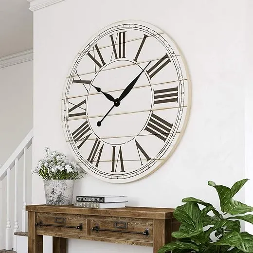 7005 48" Renata Wood Standard Wall Mounted Clock