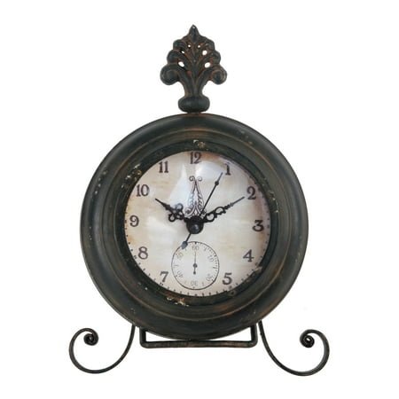 A&B Home 8 Dark Bronze Clock-Color:Dark Bronze,Style:Classic Vintage