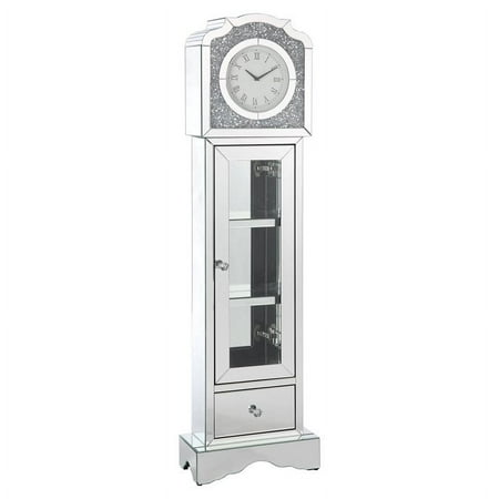 AC00309 - Grandfather Clock , Mirrored & Faux Diamonds - Noralie