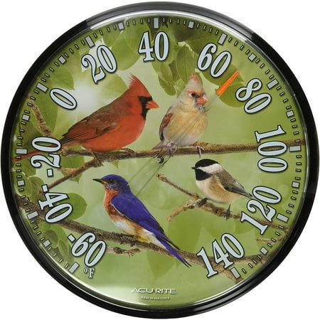 AcuRite 01781 12.5-Inch Wall Thermometer, Songbirds