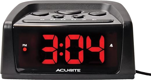 AcuRite 13019W2 5.4-inch Intelli-Time Alarm Clock