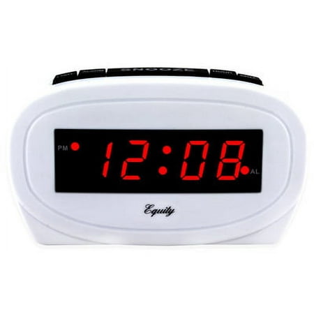 Advance Euro 0.6 LED White Case Alarm Clock, Each