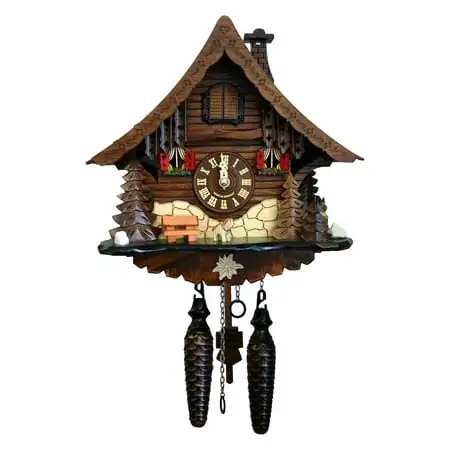 Alexander Taron 10 Engstler Battery-Operated Cuckoo Wall Clock with Forest Tree